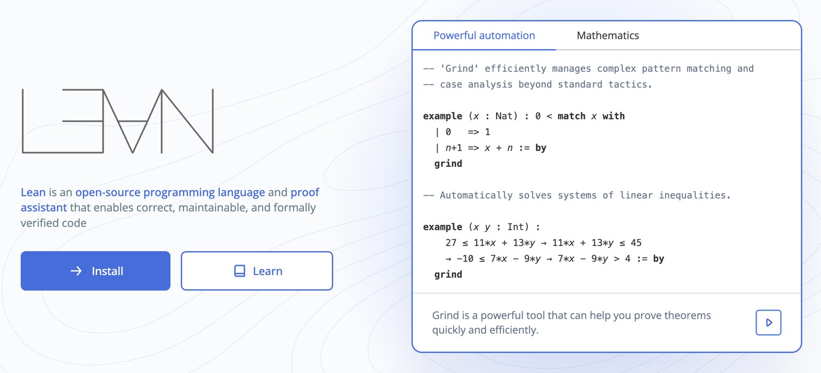 The Lean theorem prover